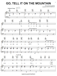 African American Spiritual Go Tell It On The Mountain Sheet Music Notes Chords Score Download Printable Pdf Sheet Music Notes Sheet Music Lyrics And Chords