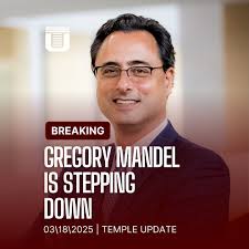 Temple University Provost Gregory Mandel announced in an email that he is  stepping down from his position. The email said that he will return to the  Beasley School of Law as a