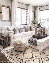 Living Room Decor Goals Grey Birch Designs Has The Dreamiest Den Ever And We Love The Way Our Fr Living Room Pouf Living Room Goals Living Room Furnishings