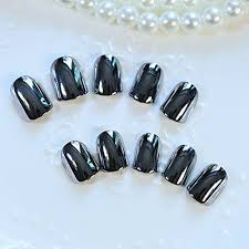 Check out our silver acrylic nails selection for the very best in unique or custom, handmade pieces from our there are 4208 silver acrylic nails for sale on etsy, and they cost $20.49 on average. Echiq Metal Style Mirror Acrylic Nails Square Silver Black Fake Nails Fashion Manicure Fake Nail Decoration Tips 24pcs Buy Online In Cayman Islands At Cayman Desertcart Com Productid 75296120