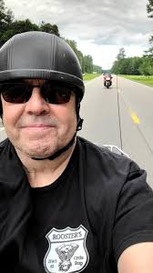 Motorcyclist sharing thrill-seeking experience