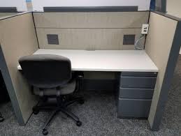 371 Haworth Compose Workstations The Spine Is 57 Tall And Includes The Frosted Acrylic Segment The Win In 2021 Used Office Furniture Office Solutions Used Cubicles