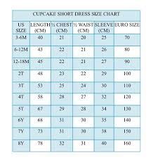 Size Chart Cupcake Couture Dress