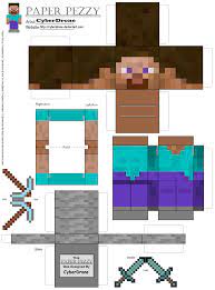 Image Detail For Paper Pezzy Steve Minecraft By Cyberdrone On Deviantart Minecraft Printables Free Minecraft Party Decorations Minecraft Printables