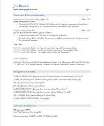 Tv News Photographer Free Resume Samples In 2021 Photographer Resume Free Resume Samples Photography Resume