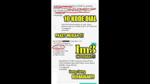 Pilihan paket internet indosat ooredoo ini dapat dibeli melalui aplikasi myim3 atau dengan mengetik kode ussd *123# lewat phone dialler di ponsel. New 10 Kode Dial Kuota Internet Murah Indosat 2020 Spesial Covid 19 Youtube