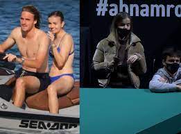 The tennis star is making headlines after becoming the third man ever to beat rafael nadal from two sets down in the 2021 australian open quarterfinals. Tsitsipas S Girlfriend Theodora Watching Stefanos Playing Hurkacz In Rotterdam With Father And Brother Tennis Tonic News Predictions H2h Live Scores Stats