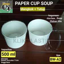 Rice box maspion mrd 1400 ap tempat penyimpanan beras maspion 14kg. Papercup Soup 500ml Rice Box Mangkok Kertas Foodpail Kotak Bento Bowl Shopee Indonesia