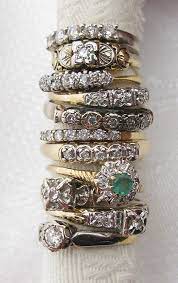 Estate Diamond Stacking Bands At My Shop Antique Jewelry Antique Diamond Rings Vintage Jewelry