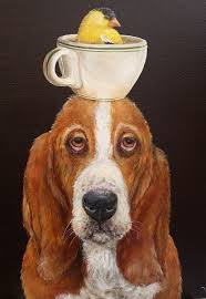 Bassett Balancing Act Animal Paintings Dog Paintings Art Block