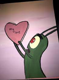 Want to learn how to draw the best heart? Plankton Holding A Heart Spongebob Wallpaper Plankton Spongebob Plankton