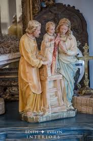 Large holy family statue ii in fabric. Antiques Religious Artifacts