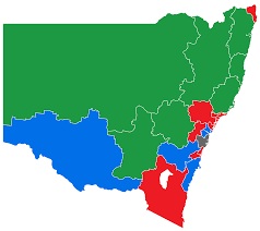 Labour will remain in power in wales after winning a working majority in the senedd.the result provides a bright spot for the party in a largely Results Of The Australian Federal Election In New South Wales 2016 Blue Liberal Red Labor Green National New South Wales Australia Map South Wales