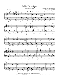 Behind Blue Eyes By The Who Piano Sheet Music Advanced Level Piano Sheet Music Sheet Music Piano Sheet