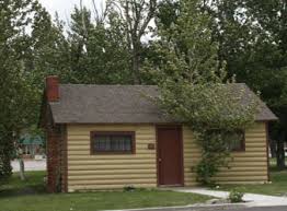 Camp cabins are clean and simple cabins and an upgrade from camping with either 1 or 2 bedrooms with shared bathrooms. St Mary Village Glacier National Park