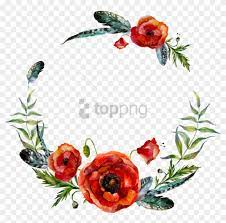 Out of stock at triangle town place edit store. Free Png Bohemian Flower Png Image With Transparent Red Flower Wreath Watercolor Png Download 850x799 1470084 Pngfind