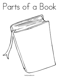 This coloring page is best suited for children aged 1 to 6. Parts Of A Book Coloring Page Twisty Noodle