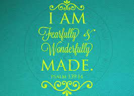 Heather avis august 25, 2017 honestly. I Am Fearfully And Wonderfully Made Vinyl Wall Statement Psalm 139 14 Vinyl Scr213