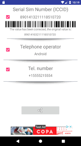 An iccid (integrated circuit card identifier) is a globally unique classifier that can be used to identify sim hardware (most prominently physical sim cards). Sim Serial Number Iccid For Android Apk Download