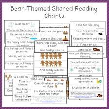 Bear Themed Shared Reading Charts For Preschool And Kindergarten