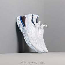 Shop the epic react flyknit 2 'oreo' and discover the latest shoes from nike and more at flight club, the most trusted name in authentic sneakers since 2005. Men S Shoes Nike Epic Phantom React Flyknit White White Hydrogen Blue Blue Tint Footshop