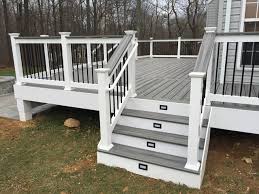 Maybe you would like to learn more about one of these? Trex Deck With Vinyl Rails And Steps In Purcellville Va House Deck Deck Colors Diy Deck