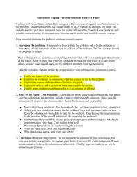 A study conducted by ronald l. Sophomore Problem Solution Research Paper