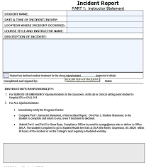 Free Incident Report Template Incident Report Report Template Report
