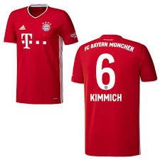 Das trikot des fc bayern münchen hat, wie der verein selbst, eine wechselhafte geschichte hinter sich. Adidas Fc Bayern Munchen Trikot Home Kinder 2020 2021 Kimmich 6 Sportiger De