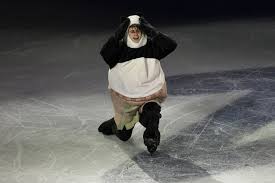 See Mikhail Shaidorov skate in panda costume at Exhibition Gala