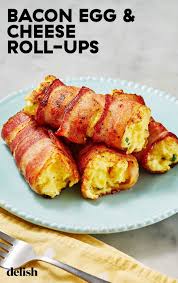 Bacon Egg And Cheese Roll Ups Recipe Breakfast Recipes Easy Breakfast Brunch Recipes Bacon Egg And Cheese