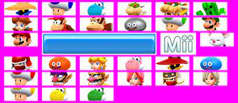 When you select your sport you will see the backgroud is orange · 2. Wii Mario Sports Mix Character Select Icons The Spriters Resource