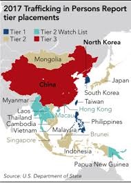 Released on monday, the trafficking in persons report saw malaysia and cuba rise from tier 3, the lowest level on the list, to the tier 2 she noted, however, that the us remains concerned that low numbers of trafficking convictions in malaysia is disproportionate to the scale of malaysia's human. Us Human Trafficking Report Draws Mixed Reactions In Asia Nikkei Asia