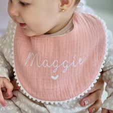 Personalized Baby Bib, Monogrammed Baby Bib, Baby Shower Gift, Baby Gift,  Baby Bib, Personalized Soft Muslin Bib for Baby
