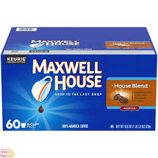 Maxwell House Medium Roast House Blend Coffee Pods 60 K Cups 100 Real Arabica Maxwellhouse Breakfast Blend Blended Coffee Coffee K Cups