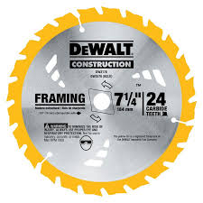 Dewalt 7 1 4 In Construction 24 Teeth Thin Kerf Framing Circular Saw Blade Dw3178 The Home Depot Circular Saw Blades Dewalt Circular Saw Circular Saw