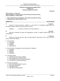 Check spelling or type a new query. Subiecte Bac 2014 Biologie Vegetala Si Animala