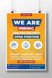 A job posting template is used to post jobs and helps standardize them across a business. We Are Hiring Job Vacancy Poster Ai Free Download Pikbest