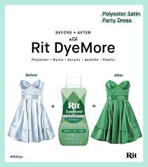Upcycle An Old Dress With Rit Dyemore Rit Dyemore Is A Dye Specially Made For Synthetic Fabrics L How To Dye Fabric How To Dye Polyester Dye Polyester Fabric