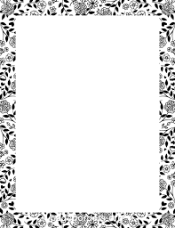 Black And White Flower Border Clip Art Page Border And Vector Graphics Flower Border Page Borders Borders For Paper