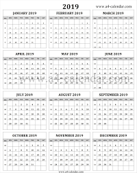 Calendar 2019 In Weeks Black And White 2019 Calendar 2019 Calendar Calendar Free Blank Calendar