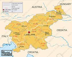 Z łatwością można przybliżać i oddalać widok. Digital Postcode Map Slovenia 2 Digit 207 The World Of Maps Com