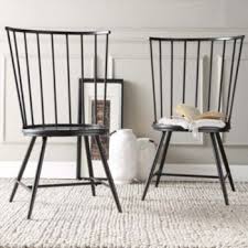 Homevance Emmet 2 Piece High Back Windsor Chair Set Metal Dining Chairs High Back Dining Chairs Windsor Dining Chairs