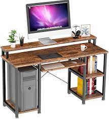 Check spelling or type a new query. Amazon Com Noblewell Computer Desk With Monitor Stand Storage Shelves Keyboard Tray 47 Studying Writing Table For Home Office Rustic Brown Home Kitchen