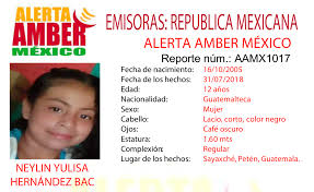 Estamos en el marco de que la niña está con alguien o la tiene alguien, declaró ariel parrillis, el juez penal n° 2 de la provincia argentina, el pasado miércoles. Activan Alerta Amber Por Nina Desaparecida En Guatemala Mvs Noticias