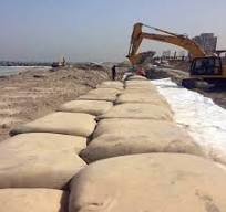 Geobags-bolsas de arena geotextil de PP de alta resistencia, no tejidas,  para protección contra la erosión de la playa marina