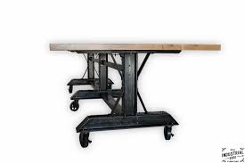07/26/10 1:30 pm et asset id: Ash Steel Rolling Conference Table Real Industrial Edge Furniture Custom Industrial Vintage Handmade