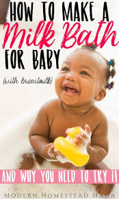 Here is a recap on how to make a breast milk bath: How To Make A Milk Bath For Baby And Why You Need To Try It Modern Homestead Mama