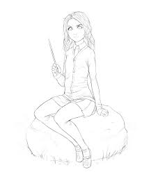 Harry potter coloring pages the sun flower pages luna lovegood. Hp Luna Lovegood Lineart By Mleth On Deviantart