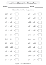 square roots math worksheets for math instruction math homeschooling and for in school